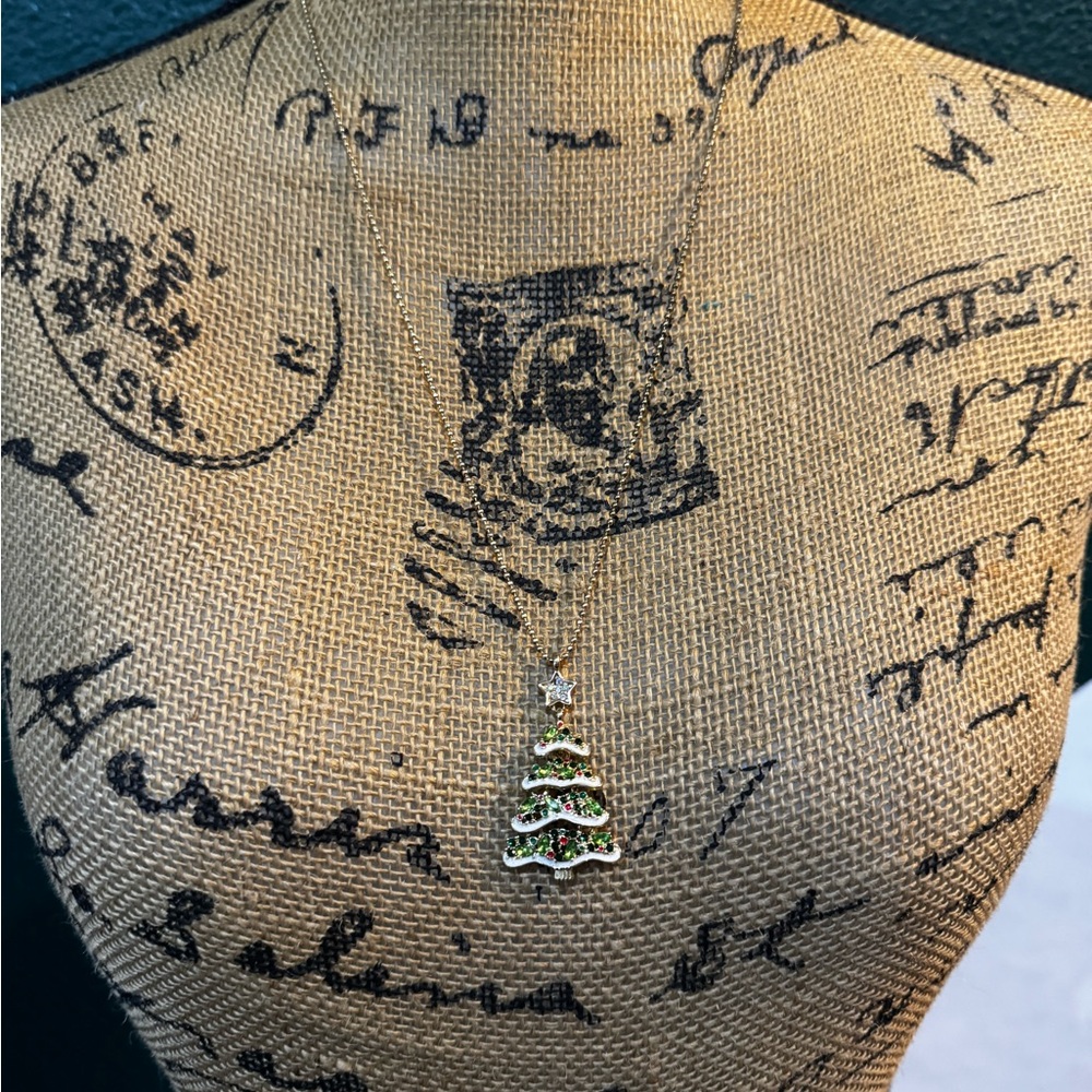 Sugarfix, by baublebar Gold Christmas Tree Pendant Necklace